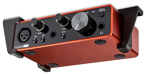 P3D-Lab TuneGrip Tischhalterung für Focusrite Scarlett Solo 3. Generation, Schwarz – Ein perfekt dimensioniertes, starkes und sicheres Zuhause für Ihr Audio-Interface, hergestellt in Großbritannien