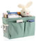 IGNPION Canvas Bedside Hanging Storage Bed Pockets Baskets-Adjustable Hanging Tape Dormitory Bed Organizer Caddy Multi-purpose Hanging Storage Bag for Home Office School Dorm Hospital, Green