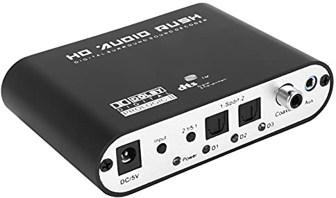 5.1 Audio Decoder SPDIF Coaxial DTS AC3 Digital 5.1 Amplificador Convertidor Analógico para , Reproductor de DVD