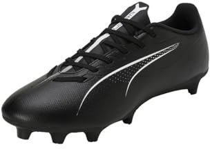 PUMA Unisex Ultra 5 Play FG/AG Soccer Shoe, Black White, 43 EU