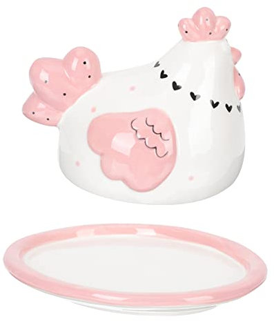 LIFKOME Butterdose Mit Deckel Butterbehälter Aus Kunststoff Buttertablett in Kükenform Lebensmittelbehälter Für Küche