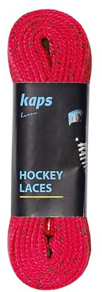 Kaps Lacets de Skate Imperméables en Polyester Résistance à la Traction Exceptionnelle 190 daN - Résistants à l'eau - Pour Patins de Hockey sur Glace - Rouge et Noir - 305cm