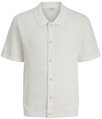 JACK & JONES Jprblajones - Polo de Punto para Hombre, Cloud Dancer, L