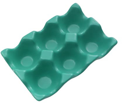 KITANDOVE 6Grilles Support à Œufs Céramique Boîte de Rangement Anti-glissement pour Réfrigérateur pour Organiser Vos Œufs Cuisine Vert