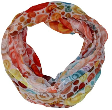 beybey® Trance Edition Damen Seide Loop Schal in herrlichen Farben - ein Seidenschal zum Verlieben (orange)