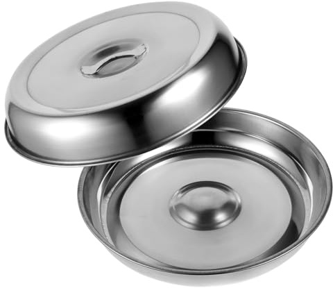 DONFAMDS 2piezas Tapa para Cocinar Plancha y Parrilla Acero Inoxidable Protege contra Salpicaduras Apta para Reuniones Familiares y Barbacoas