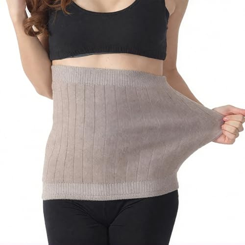 VEGCOO Winter Kidney Warmer Back Warmer Warm Belly Warmer Heat Belt Lumbar Warmer, Camel, One size