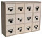 Artemio Schubladenschrank aus Holz mit Metallgriffen 41,5 cm 32,5 cm x 11 cm