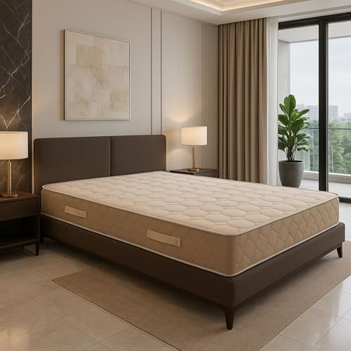 Literie Julien Matelas Latex 140x190 x 23 cm Très Ferme - Tissu Coton - 7 Zones de Confort - Noyau Poli Lattex HR Dernière Génération - Très Respirant