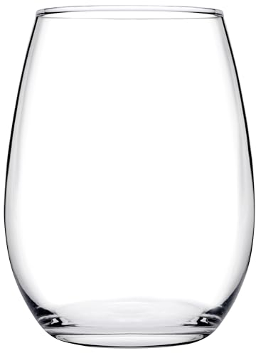 PASABAHCE 469280 Amber Lot de 6 verres à vin blanc, verre, transparent, 35 Cl