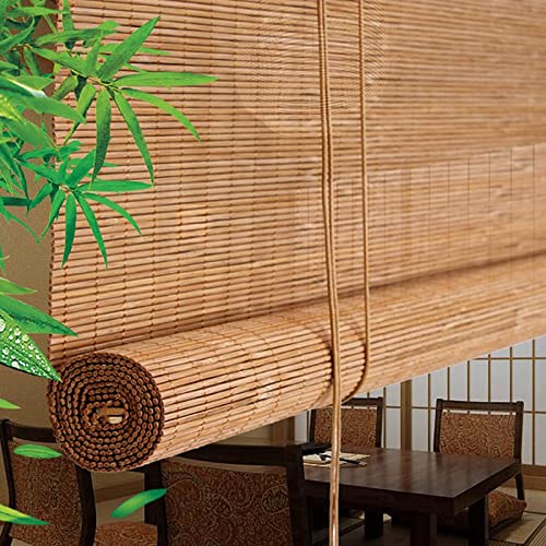 Bambusrollo 50cm 60cm 80cm 90cm 100cm 120cm 150cm Breit,Sonnenschutz Rollläden,Retro Dekorationsvorhänge,Atmungsaktive Rollo Bambus,Jalousien Für Türen,Fenster,Aussenbereich,W×H-50x80cm/20x31in