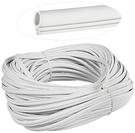 6,35 mm Fensterschnittleiste, Dichtungsleiste für Fenster, 30 m Länge, Weiß