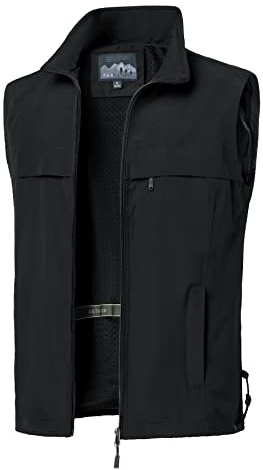 MeiLayM Gilets de Pêche Pour Hommes Gilets Multi Poches Gilets sans Manches Gilets à Séchage Rapide Photographie Camping et Chasse Randonnée Gilet Sans Manches
