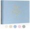 Lanpn Libro de Visitas de Boda 108 Páginas en Blanco, Libro Firmas Boda de Lino, Libros de Firmas para Bodas, Aniversario, Bautizos, Cumpleaños, Libro de Recuerdos, álbum de Invitados de Boda, Azul