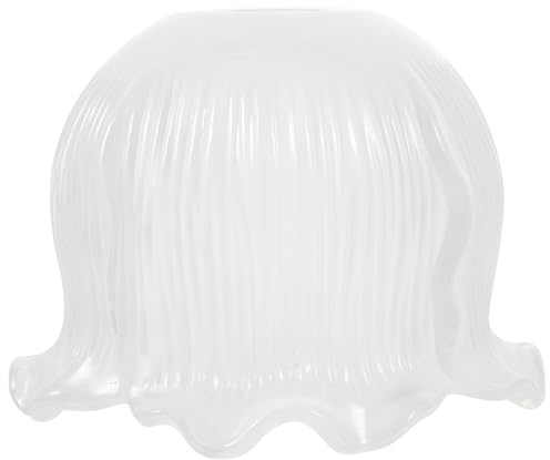 Amosfun Pantalla De Lámpara De Vidrio Decorativa Forma De Flor Pantalla De Repuesto Para Lámpara De Mesa Y Luz De Pared Compatible Con Estilos Modernos Y Rústicos Fácil Instalación