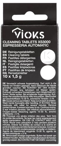 VIOKS Lot de 10 pastilles de nettoyage de rechange pour machine à café Krups XS300010