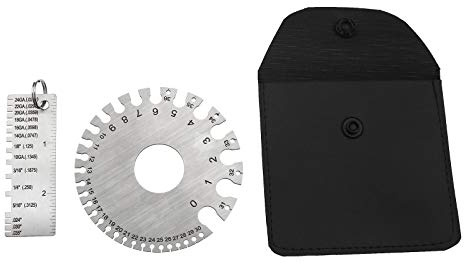 OTOTEC 2 st ark metallmätare rostfritt stål svetsning gage pläterad storlek inspektion verktyg trådmätare kabelark gage standard tjocklek metall mätare AWG