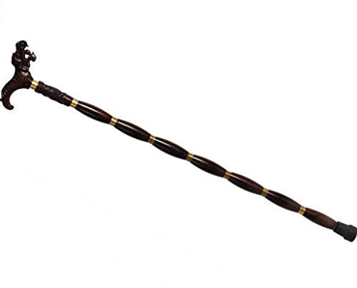 FHKBB Béquilles Bois Massif de séquoia Ebène Ancienne Canne en Bois