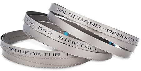 Pack de 3 hojas de sierra de cinta Premium M42 HSS bimetálicas 1638 x 13 x 0,90 mm con 6/10 dientes por pulgada (TPI) - para metal, acero, aluminio, metales no ferrosos y aleaciones ligeras