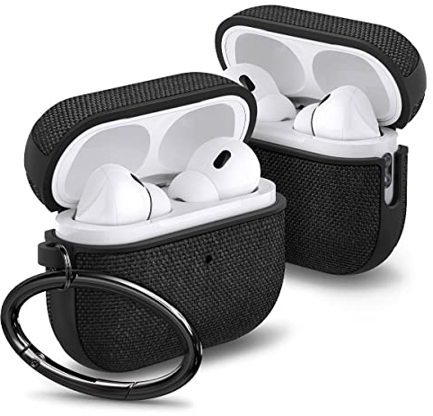 Spigen Urban Fit Hülle Case Kompatibel mit AirPods Pro 2. Generation (2023/2022) - Schwarz