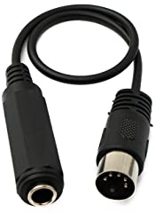 System-S Ljudkabel 30 cm XLR 5-polig kontakt till 6,35 mm jackuttag AUX-adapter