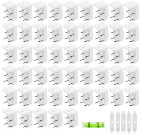 WYAN 50 Pcs Non-Trace Perforated Picture Hook for Hard Wall, Picture Hanging Kit, Wall Hooks, Picture Fixing Kit, Picture Hangers for Hanging Paintings, Wedding Photos, Mirrors