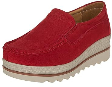 Zapatos de cuero con plataforma para mujer, zapatos casuales para mujer negros, zapatos de caminar transpirables, zapatos de ante para mujer, zapatos al aire libre para mujer, secan rápido, zapatos de