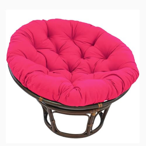 Vcyex Outdoor Seat Cushion, Round Rattan Cushion Egg Shape Cushion Anti-stain Durable Comfortable Cushion Suitable for Swings Hammock Rattan Chair Rocking Chair,80x80cm,Pink