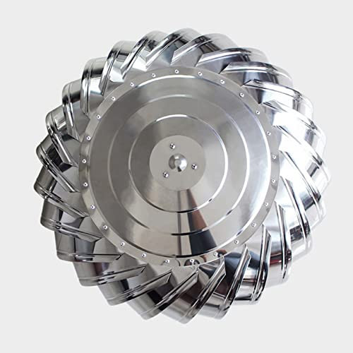 Power Free Roof Ventilation Turbine for Home, 150 200 300 400 500 600 800 MM Roofing Extractor Fan Vent Cap, Stainless Steel Flue/Chimney Air Ventilator