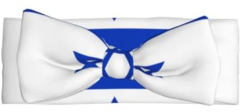 WZYCWB Diadema con lazo para bebé con la bandera israelí, accesorios elásticos para el pelo, adecuada para bebés de 0 a 6 meses, regalo muy significativo