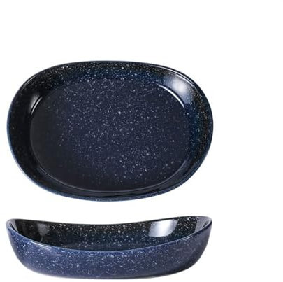 Fuente para hornear, Bandeja for hornear resistente a altas temperaturas, platos domésticos, pescado al vapor, plato de cena de arroz al horno, utensilios for calentar en microondas Cazuelas para horn