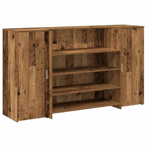 VidaXL Banco Reception Legno Antico 180x50x103,5 cm Legno Multistrato Bancone Reception Salone Bar Front Desk