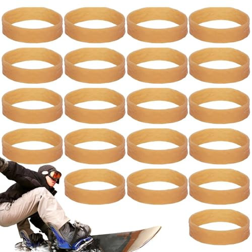 Ski Gummibänder - 20x Elastic Ski Wraps Straps Gummi | Snowboard -Bindungsgurte, Ski -Tuning -Kit, Winter -Outdoor -Sport -Ski -Accessoires für verbesserte Sicherheit und Spaß