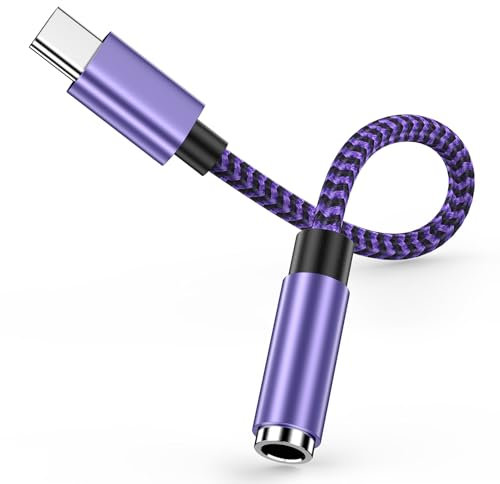 Adaptateur USB C Jack, Adaptateur iPhone 17 Audio Type C vers Prise Casque 3,5 mm, Adaptateur USB C vers Jack pour Samsung Galaxy S25 Ultra S24 S23 S22 A55 A54 5g, iPhone 17/16/15 Pro, Xiaomi