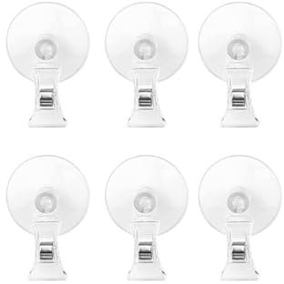 Riybyds 5 Piezas Ventosa Abrazadera de Clip Transparente, Gancho de Succión para Vidrio, Pared y Ventana, Soporte Multifuncional, Ventosa pinza,Soporte ventosa gancho y clip