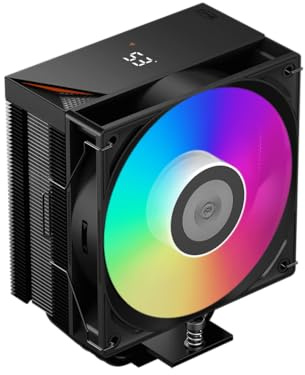 PCCOOLER CPS RT500 Digital ARGB BK CPU Air Cooler with Digital Display | ARGB / Non-RGB Version, Digital 4/5/6 Heat Pipes, High-Performance Quiet Tower Cooler, LGA 115X/1200/1700/1851, AM4/AM5