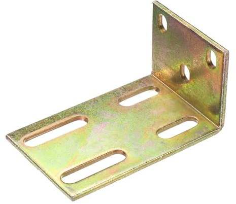 QUARKZMAN Supporti A L Regolabili Per Porte Scorrevoli, Doppia riga Rinforzata Ruota Porta Supporto Angolo Retto Rullo Guida Cancello Scorrevole Montaggio (Foro 0.6 Pollici)