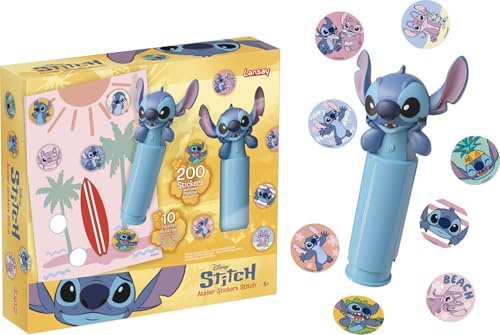 Lansay | Stitch – Stickers Fun | Atelier Créatif pour Enfants avec 200 Stickers, 10 Feuilles Illustrées et Tampon Stitch | Décoration Personnalisée pour Fans de Disney | Activité Manuelle Dès 5 Ans