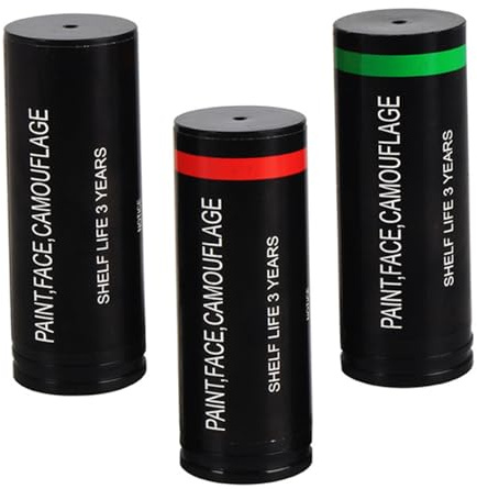 NIYANGLE Lot de 3 Tubes de Peinture de Camouflage Visage Crème Camouflage Kit Couleurs Maquillage Chasse et Extérieur