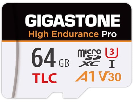 【5 años de recuperación de Datos Gratuita】【Dash CAM】 GIGASTONE Tarjeta Micro SD 64GB, TLC High Endurance Pro, hasta 95 MB/s, Compatible con REDTIGER VIOFO VANTRUE PRUVEEO, MicroSDXC UHS-I A1 V30 U3