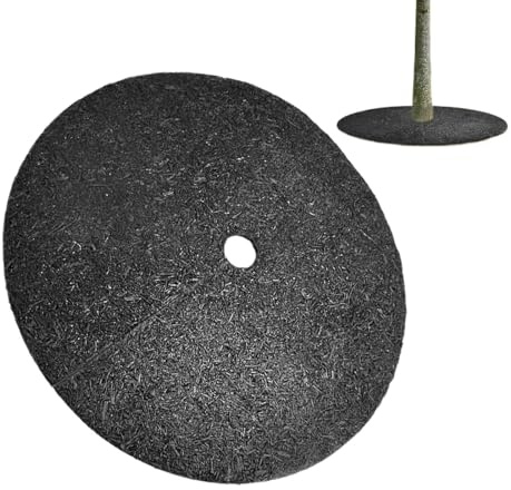 Bizhubmat Disco Acolchado Tejido No - 36 Pulgadas Anillos De Mantillo Anti Hierbas, Alfombra Protectora Árbol Reutilizable Y Malla Antihierbas, Cubierta Paisajística Circular Resistente Transpirable