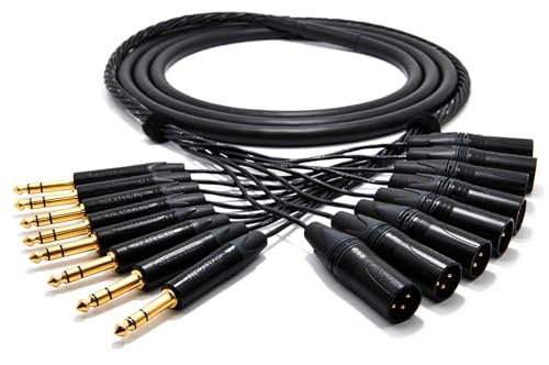 enoaudio Mogami 2932 8 Multicore analógico Cable Snake | Neutrik XLR macho – 6,3mm TRS | HiFi - 0,5 m