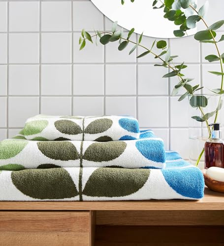 Orla Kiely Trio Stem Riviera TowelsBathroom Linen: Bath Sheet, 100x150cm