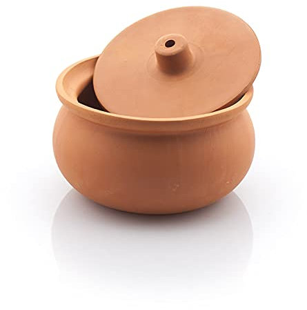 Turkish Spanish Earthenware Natural Traditional Terracotta Casserole Stew Pot Dutch Oven Cocotte 16cm With Lid UK