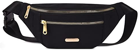 Estwell Bum Bag Fanny Pack Men Women Fashion Festival Fanny Pack Travel Waist Pack Lightweight Adjustable Waist Bag for Running Walking Hiking Jogging, Black