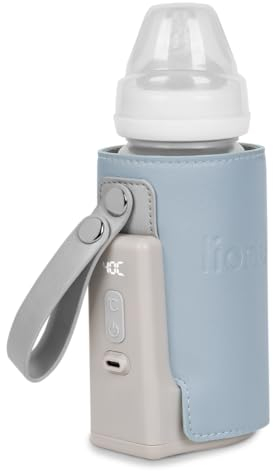 LIONELO Thermup Go Plus Tragbarer Babyflaschenwärmer, hält Flüssigkeiten warm, 5 Betriebstemperaturen von 38 bis 500 C, USB-Aufladung, 8 Stunden Betrieb, leises LCD-Display