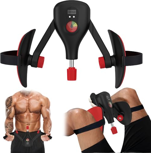 Entrenador de Muslos y Suelo Pélvico, Entrenador de Muslos y Caderas Multifuncional Ajustable Fuerza Contable con Banda Elástica para Piernas y Glúteos Perder Peso