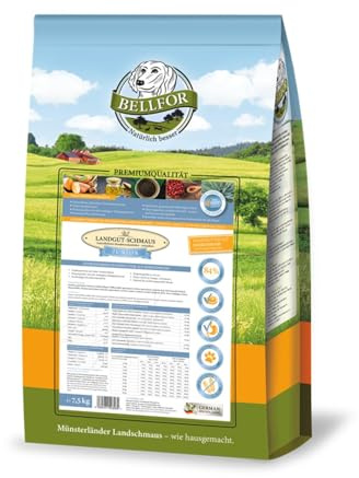 Bellfor - Nourriture sèche pour chiots - Landgut-Schmaus Junior, sans céréales, avec protéines d'insectes - Nourriture hypoallergénique pour chiens (7,5)