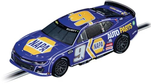 Carrera GO 20064267 NASCAR Camaro ZL1 Hendrick Motorsports, Chase Elliott No.9 Slotbil, skala 1:43, kompatibel med GO, GO Plus och Battery Operated, autentiska detaljer