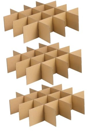 NUOBESTY 18 StüCk Wellpappkarton TrennwäNde Karton Fachteiler Satz FüR Den Versand Umzugsverpackung Geschirr WeingläSer Essgeschirr